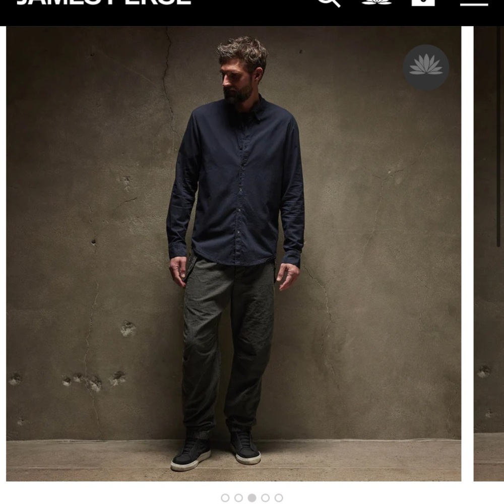 New James Perse shirt Deep Blue color